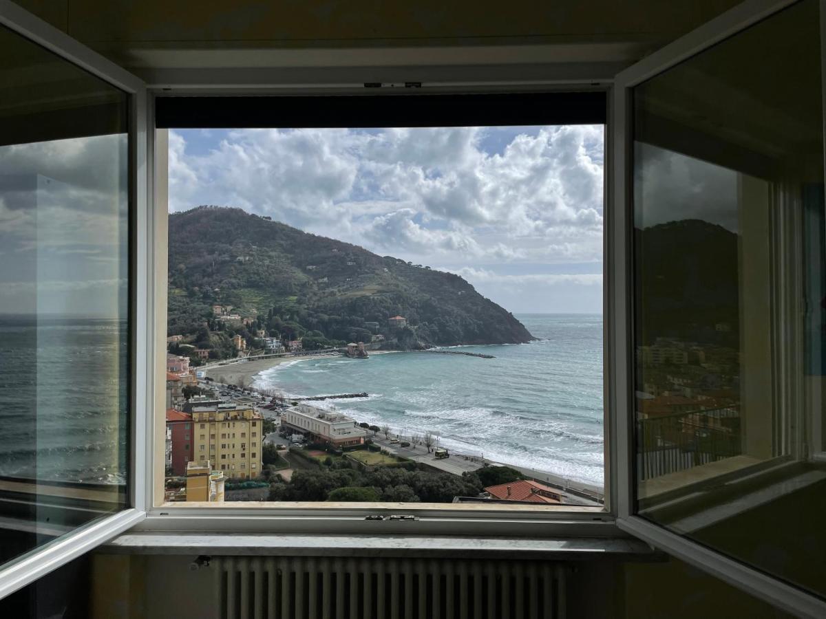 Ocean View Flat With Wi-Fi, Ac And Elevator To Town Apartman Levanto Kültér fotó